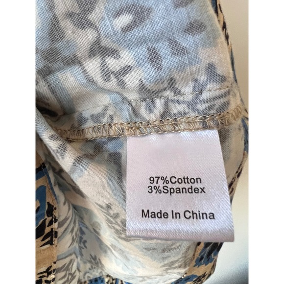 Tuckernuck Golden Medallion Crawford Dress Size Large Blue Cotton Mini - Picture 7 of 8